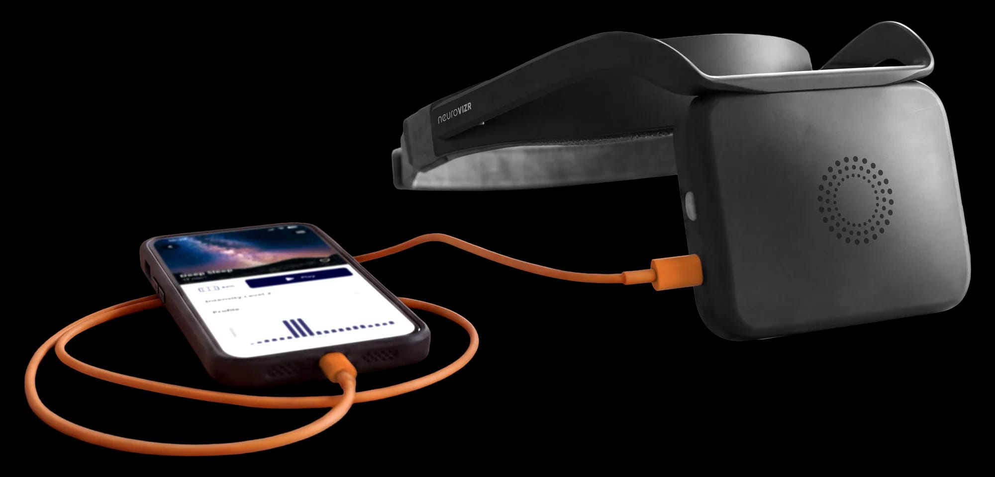 neuroVIZR LITE mit Headgear und Kabel