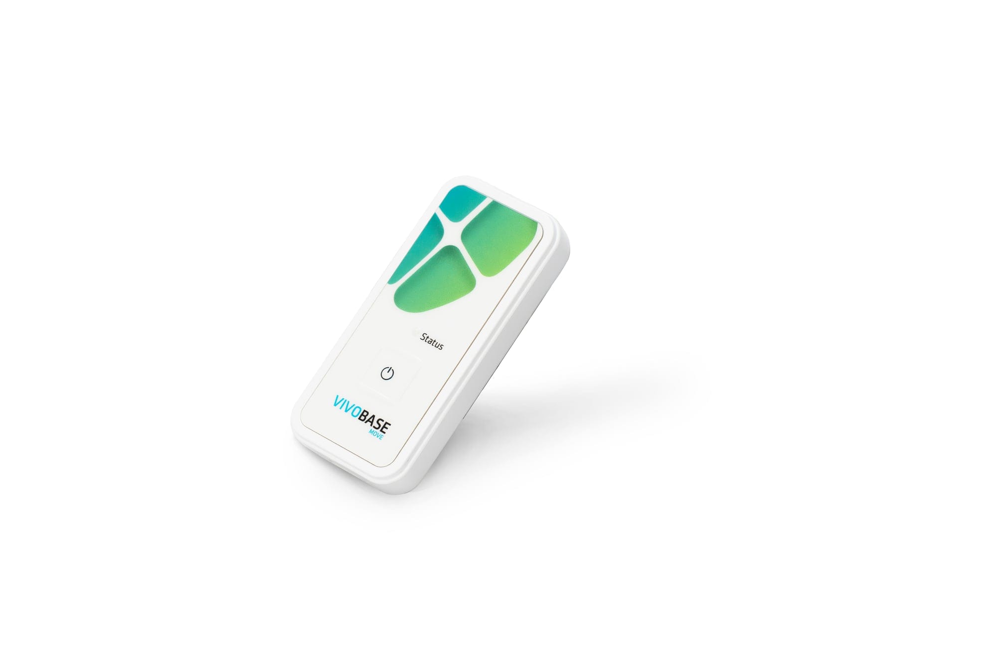 VIVOBASE MOVE, kleines weisses Gerät mit grünem Logo